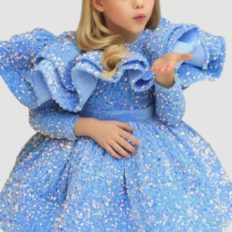 NORA Fluffy Neck Dress