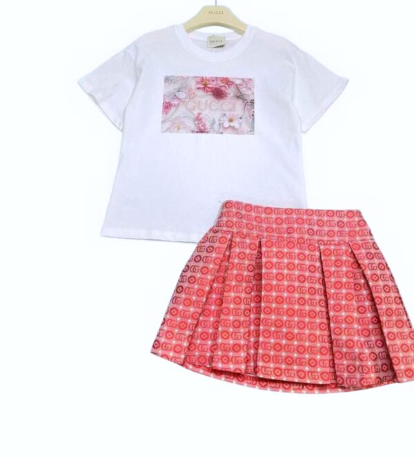 GUCCI 2pcs Plated Skirt Set